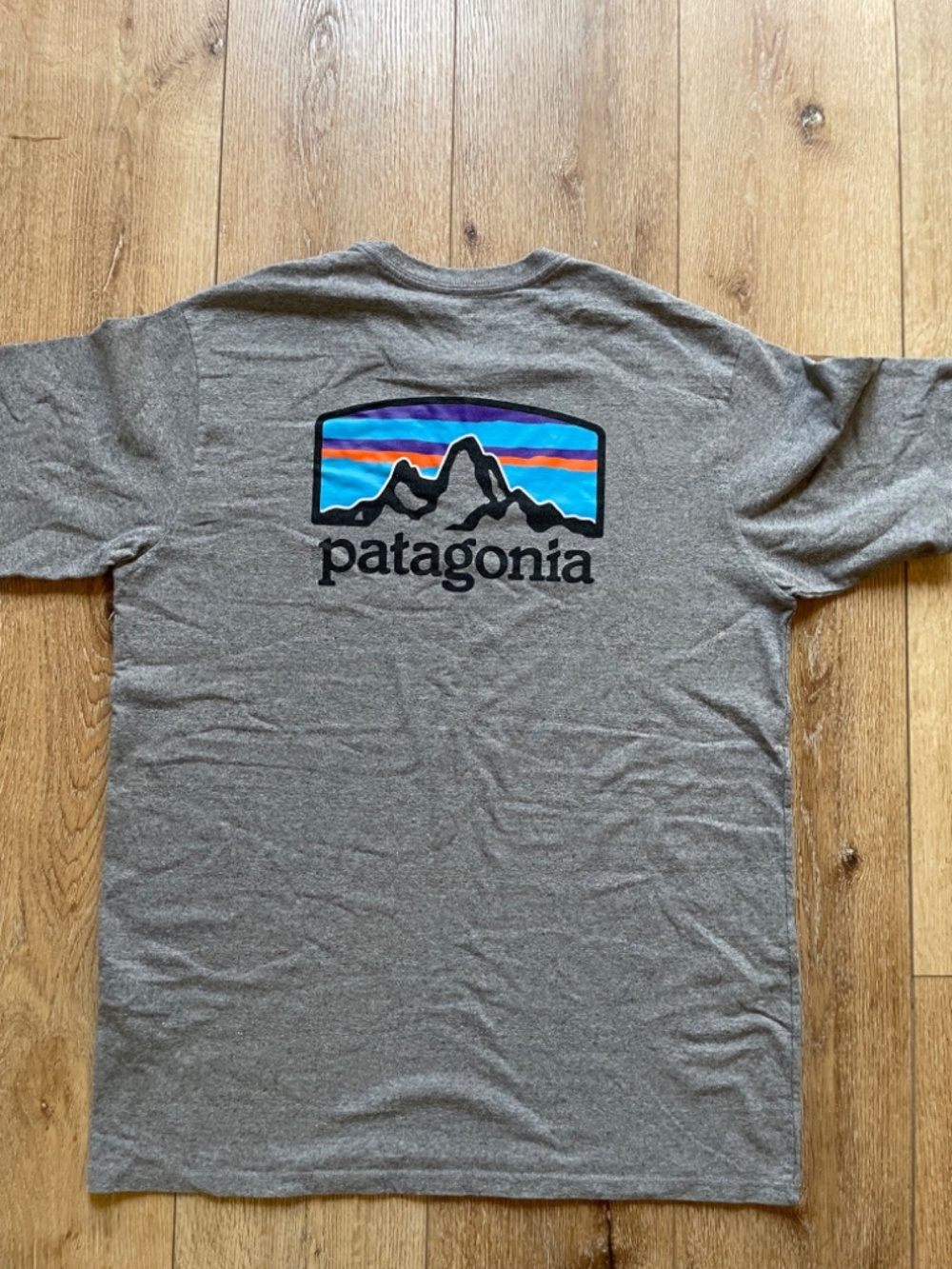 Pantagonia: Men's P-6 Logo Responsibili-Tee Color Gravel Heather Size M
